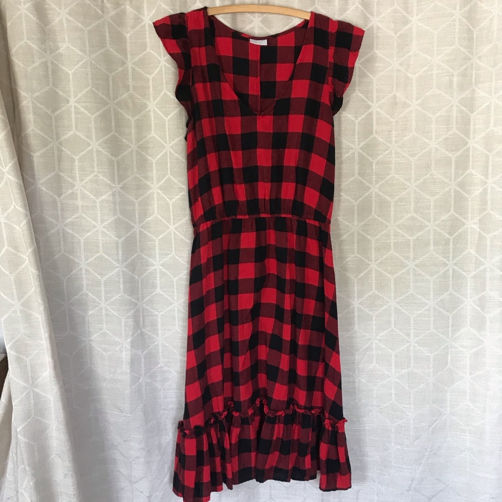 Black and Red Plaid Dress